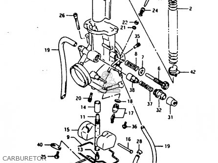 CARBURETOR - RG125FU 1994 (R) (E02 E04)