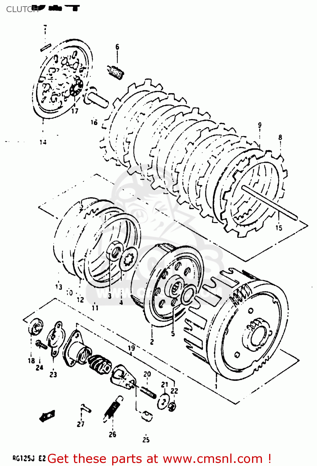 CLUTCH RG125U 1988 (J)