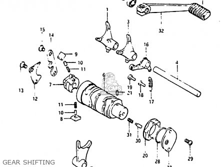 GEAR SHIFTING - RG125U 1988 (J)