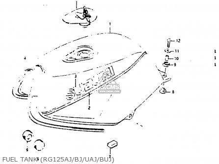 FUEL TANK (RG125AJ/BJ/UAJ/BUJ) - RG125U 1988 (J)