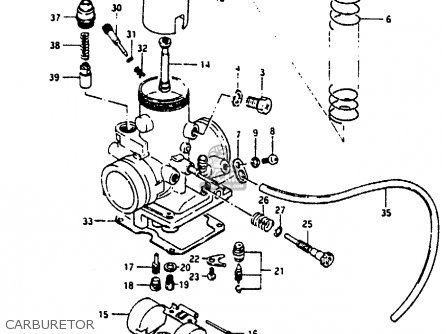 CARBURETOR - RG125U 1988 (J)