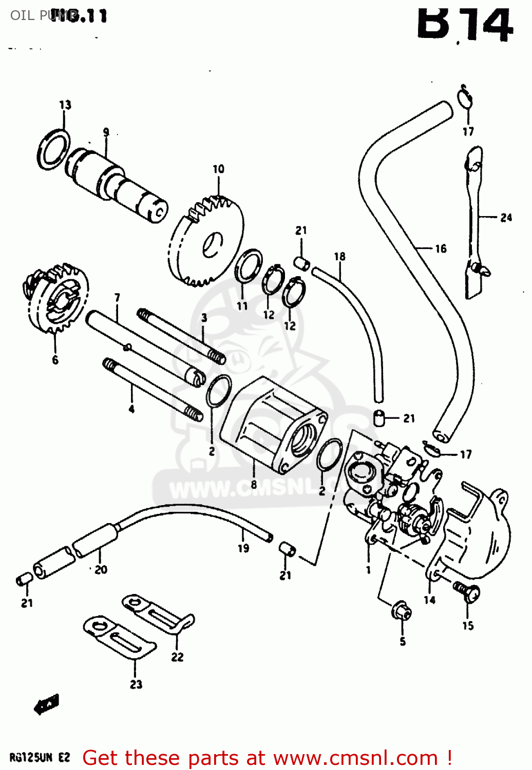 OIL PUMP RG125U 1992 (N) (E02 E04)