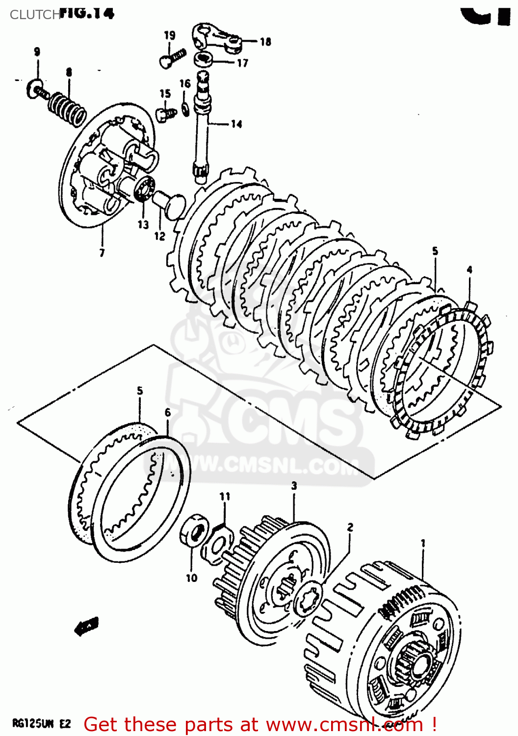 CLUTCH RG125U 1992 (N) (E02 E04)