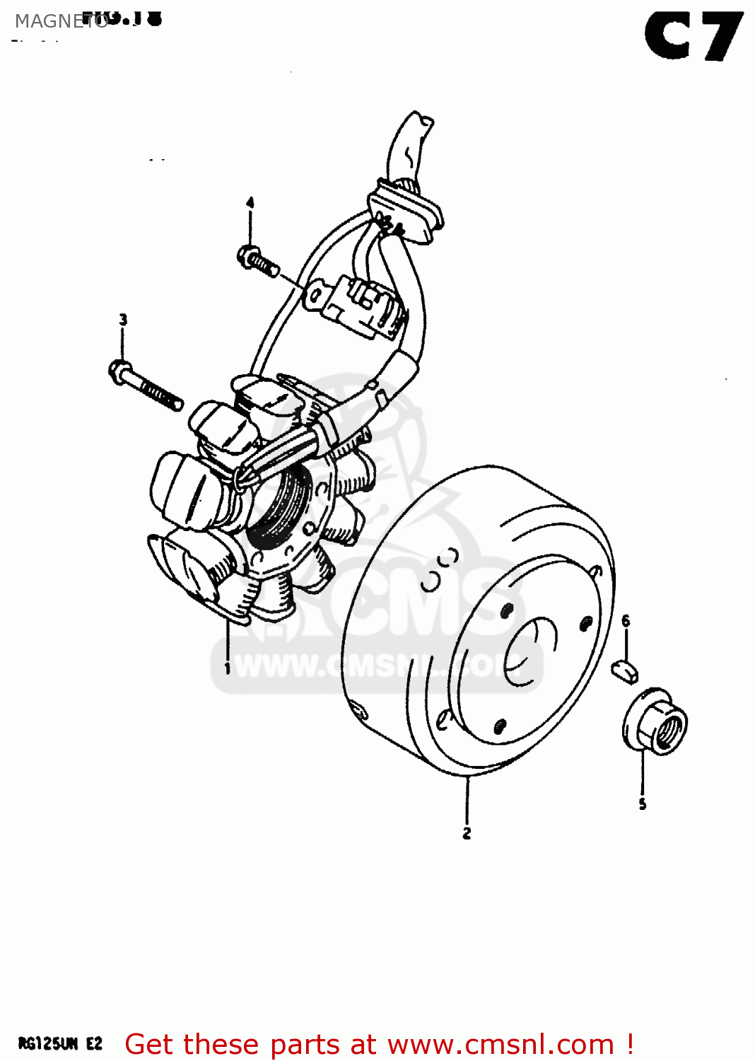 MAGNETO RG125U 1992 (N) (E02 E04)