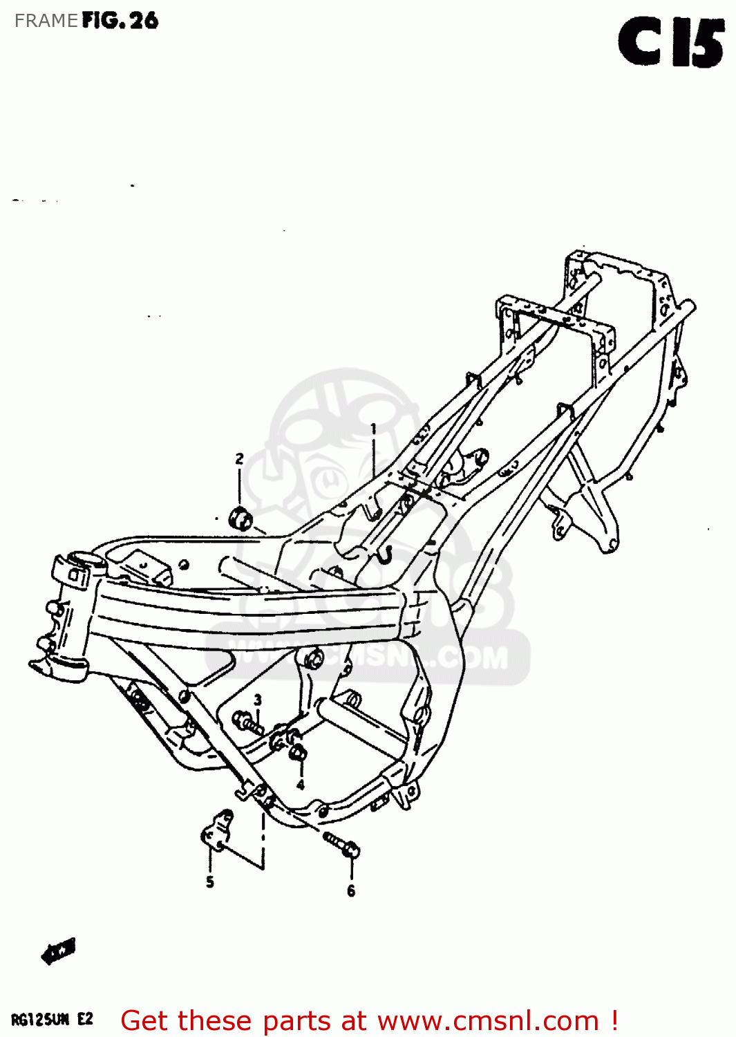FRAME RG125U 1992 (N) (E02 E04)