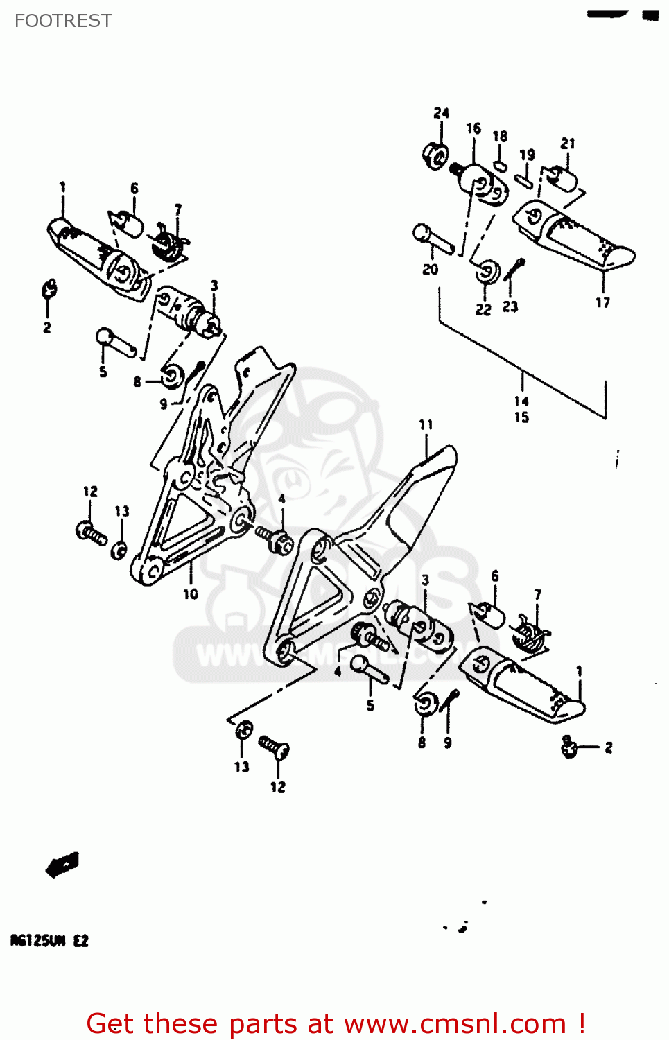 FOOTREST RG125U 1992 (N) (E02 E04)