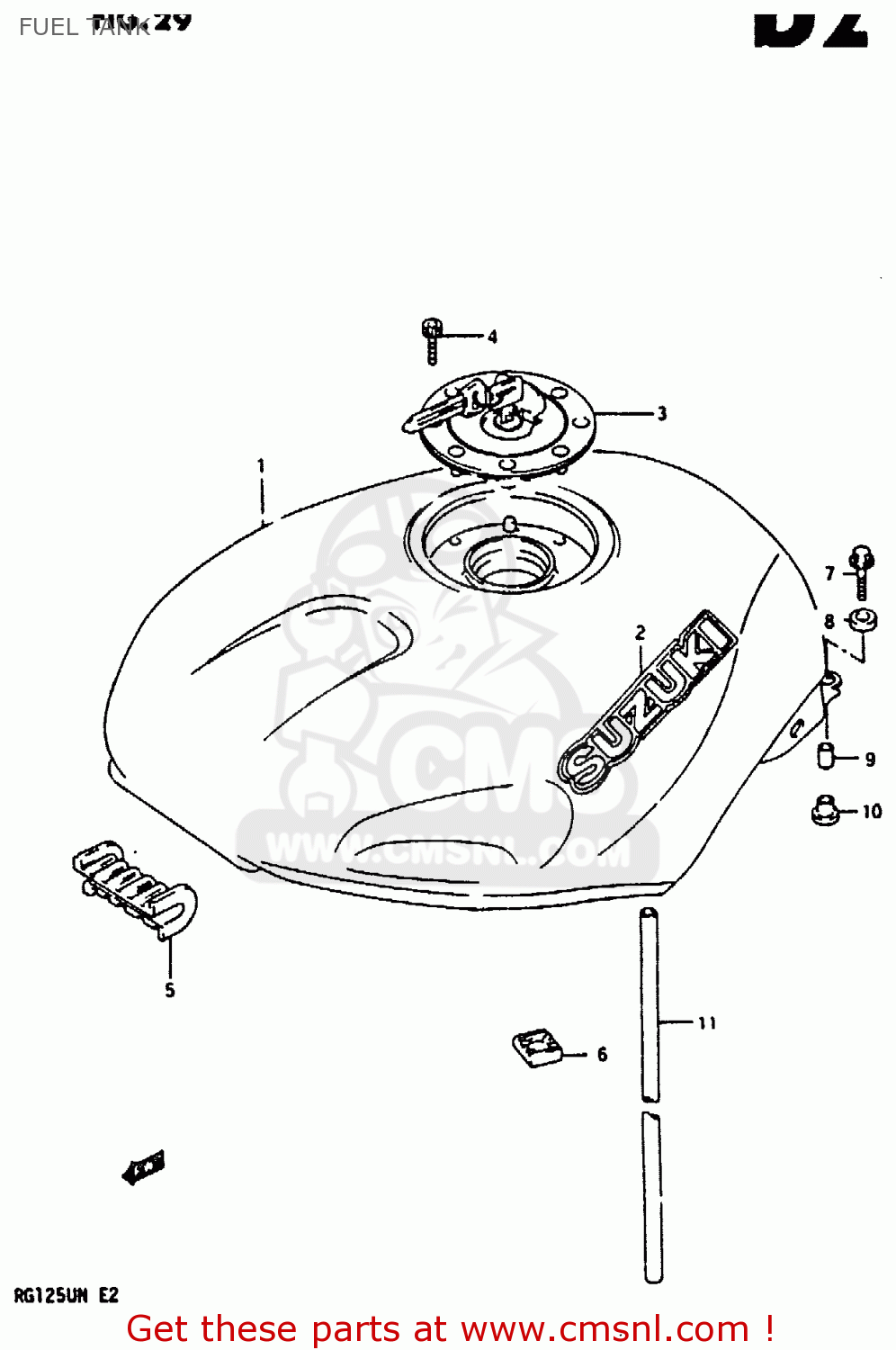 FUEL TANK RG125U 1992 (N) (E02 E04)