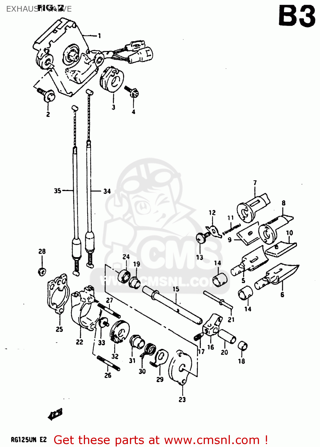 EXHAUST VALVE RG125U 1992 (N) (E02 E04)