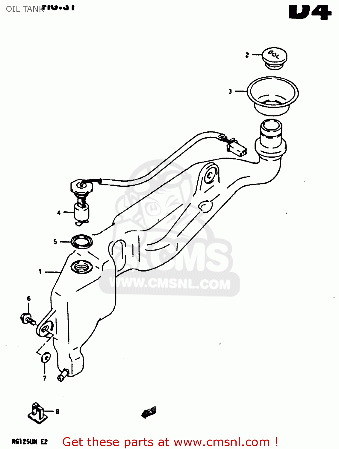 OIL TANK RG125U 1992 (N) (E02 E04)