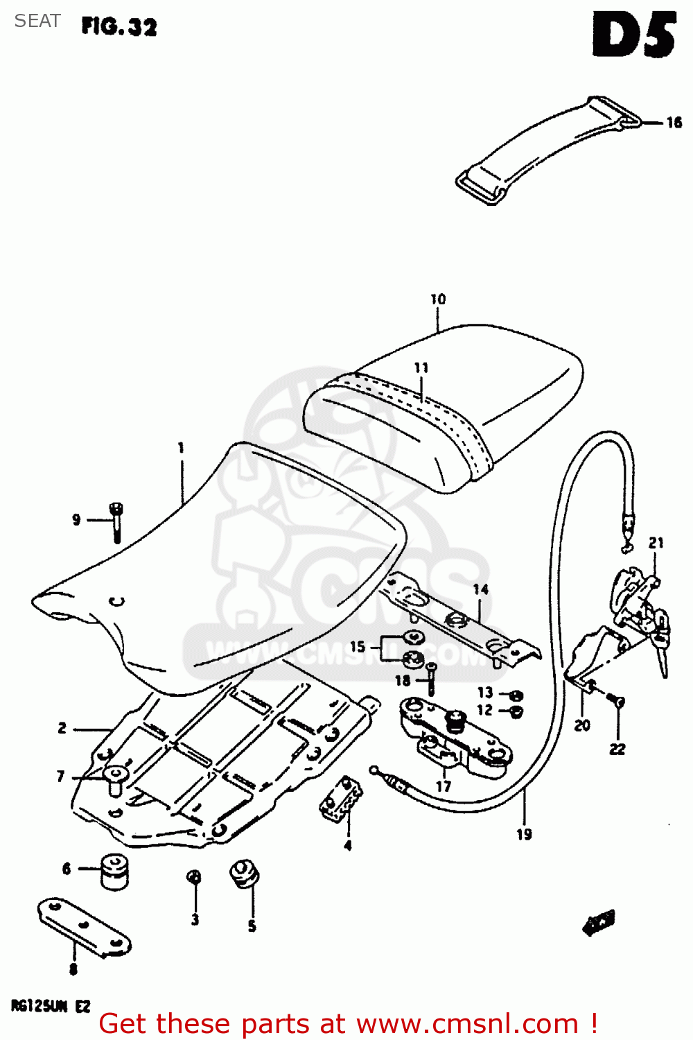 SEAT RG125U 1992 (N) (E02 E04)