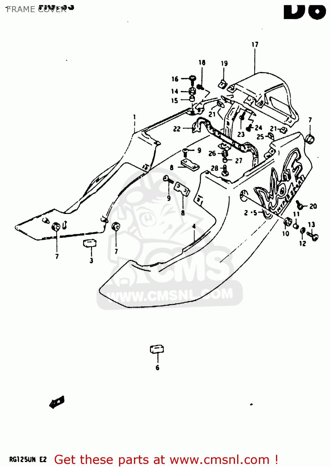 FRAME COVER RG125U 1992 (N) (E02 E04)