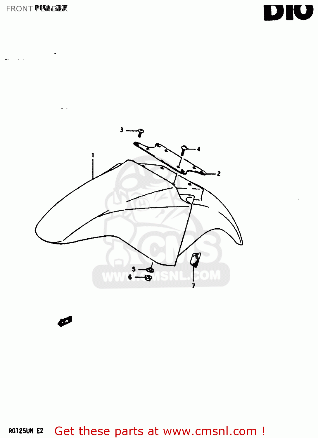 FRONT FENDER RG125U 1992 (N) (E02 E04)