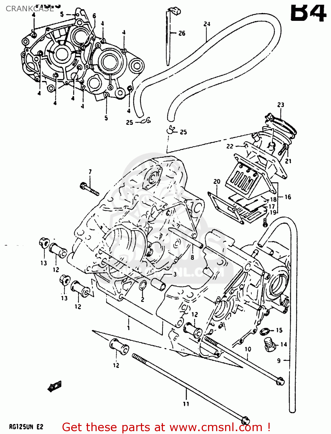 CRANKCASE RG125U 1992 (N) (E02 E04)