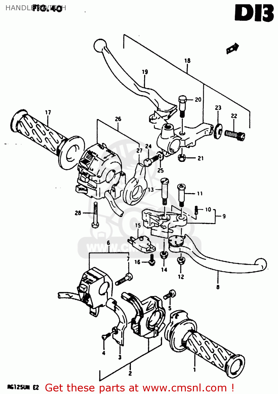 HANDLE SWITCH RG125U 1992 (N) (E02 E04)