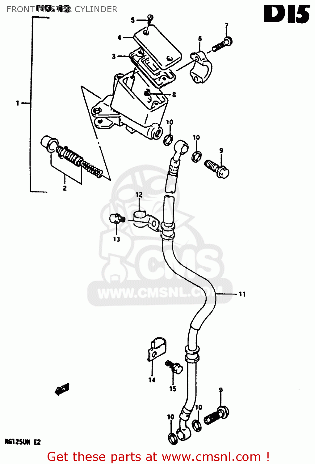 FRONT MASTER CYLINDER RG125U 1992 (N) (E02 E04)