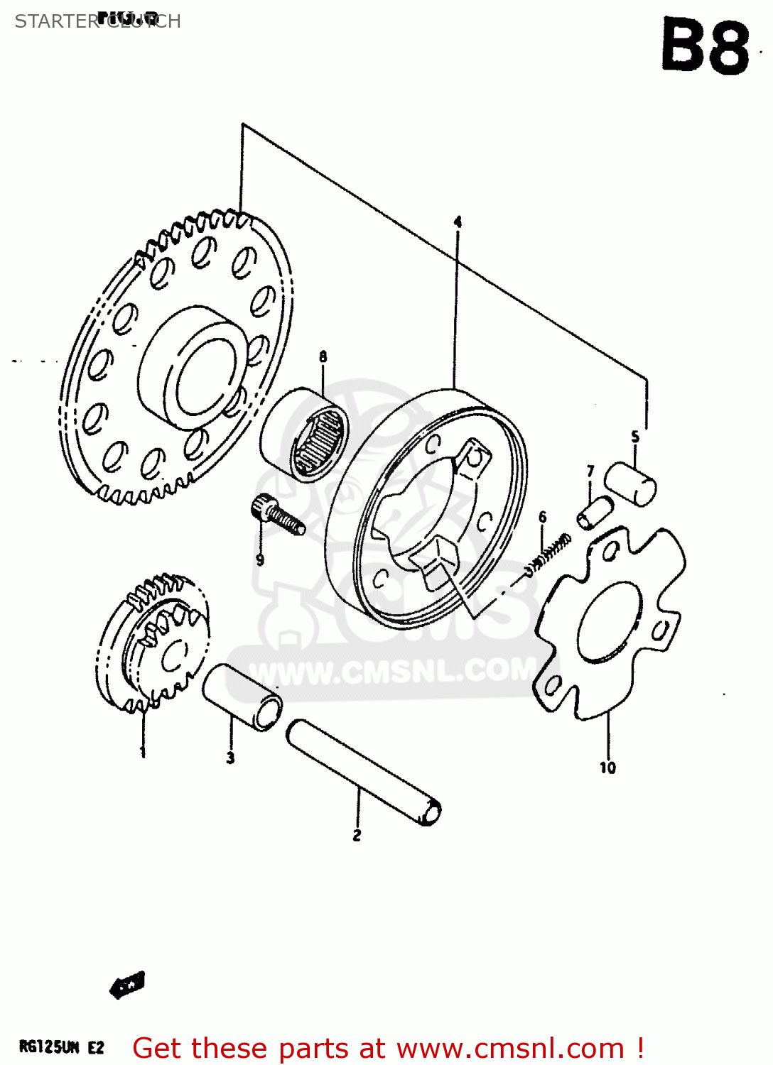 STARTER CLUTCH RG125U 1992 (N) (E02 E04)