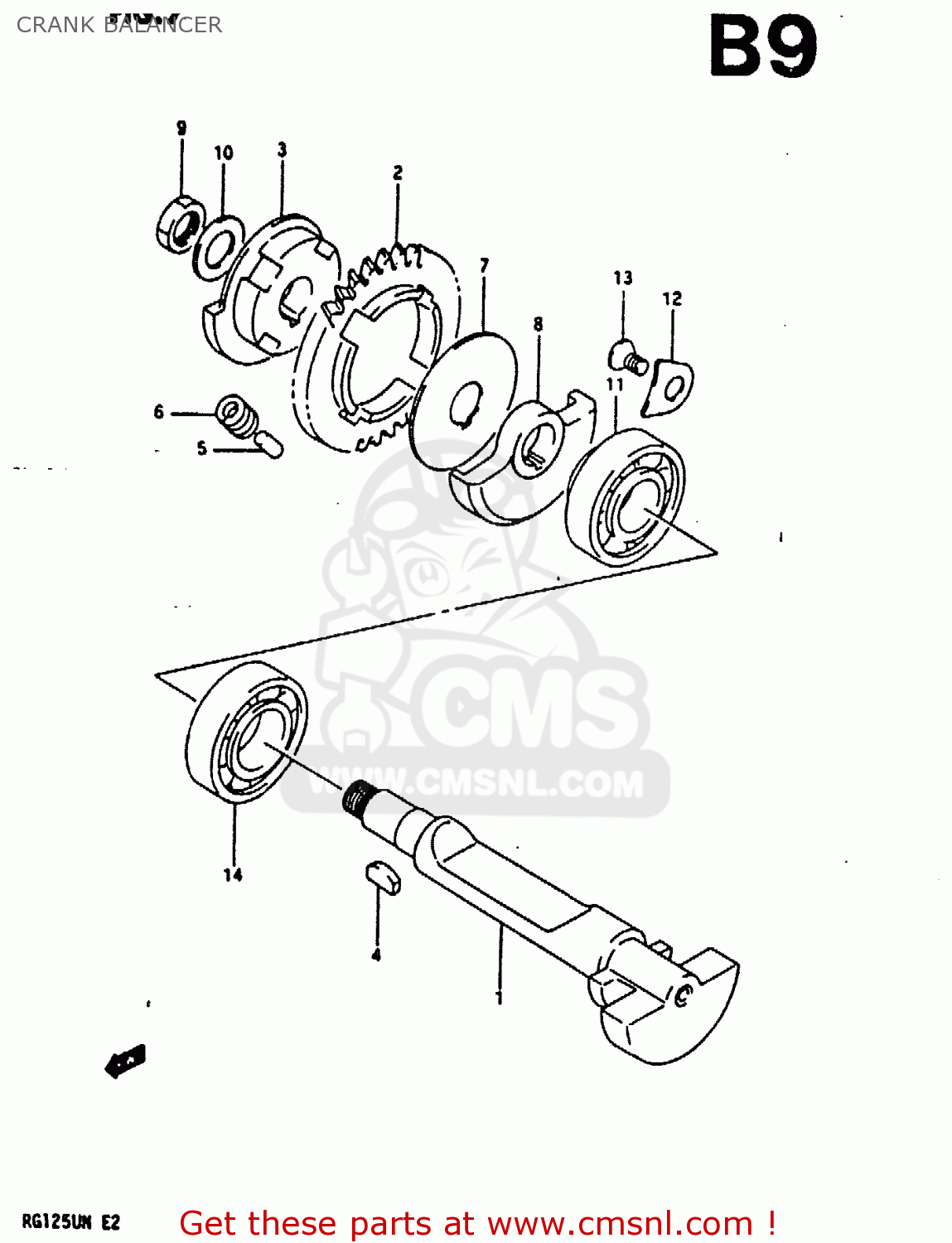 CRANK BALANCER RG125U 1992 (N) (E02 E04)