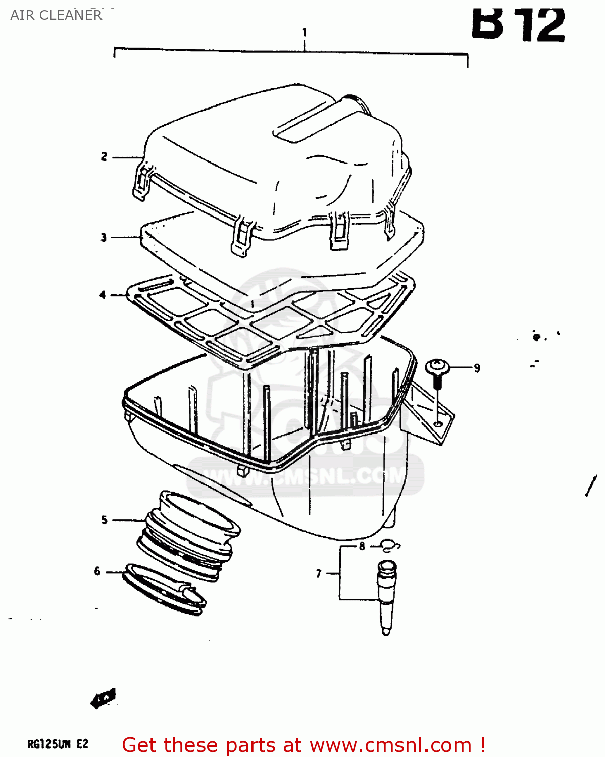 AIR CLEANER RG125U 1992 (N) (E02 E04)