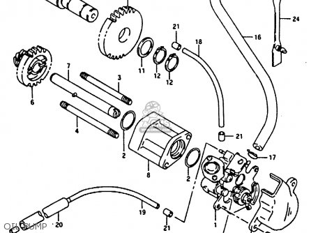 OIL PUMP - RG125U 1992 (N) (E02 E04)