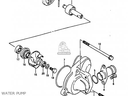 WATER PUMP - RG125U 1992 (N) (E02 E04)