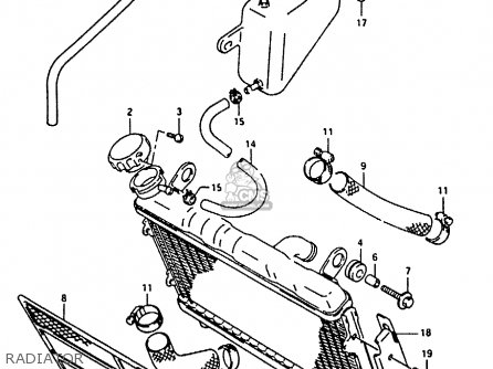 RADIATOR - RG125U 1992 (N) (E02 E04)