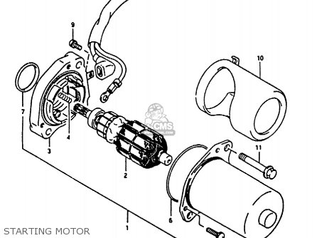 STARTING MOTOR - RG125U 1992 (N) (E02 E04)