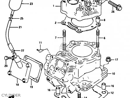 CYLINDER - RG125U 1992 (N) (E02 E04)
