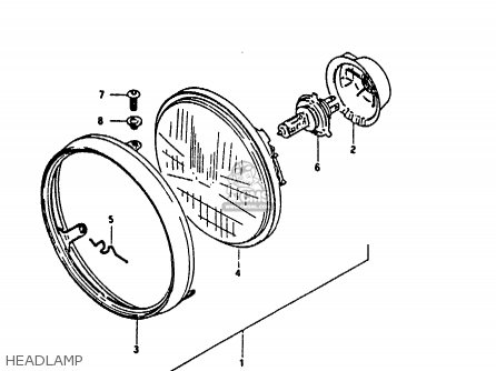 HEADLAMP - RG125U 1992 (N) (E02 E04)
