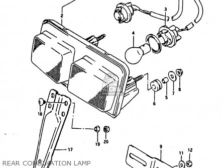 REAR COMBINATION LAMP - RG125U 1992 (N) (E02 E04)