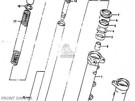 FRONT DAMPER - RG125U 1992 (N) (E02 E04)