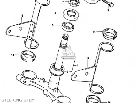 STEERING STEM - RG125U 1992 (N) (E02 E04)