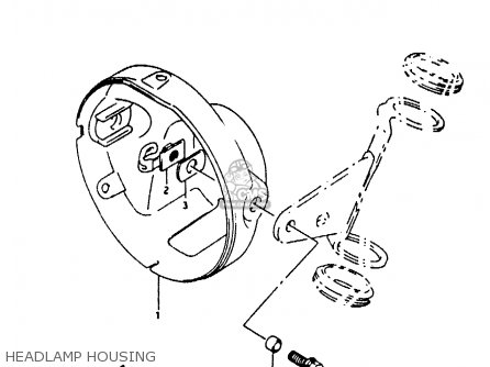 HEADLAMP HOUSING - RG125U 1992 (N) (E02 E04)