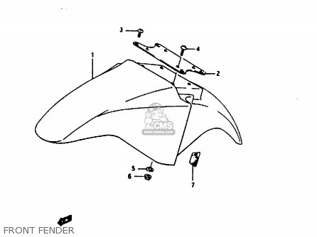 FRONT FENDER - RG125U 1992 (N) (E02 E04)
