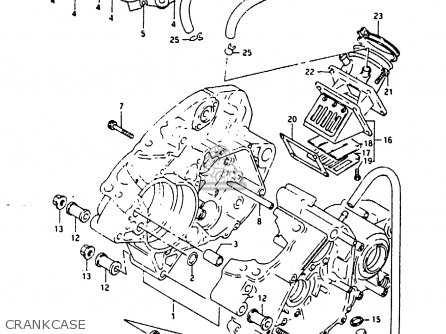 CRANKCASE - RG125U 1992 (N) (E02 E04)