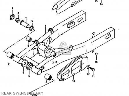 REAR SWINGING ARM - RG125U 1992 (N) (E02 E04)