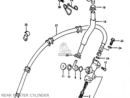 REAR MASTER CYLINDER - RG125U 1992 (N) (E02 E04)