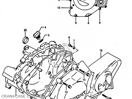 CRANKCASE COVER - RG125U 1992 (N) (E02 E04)
