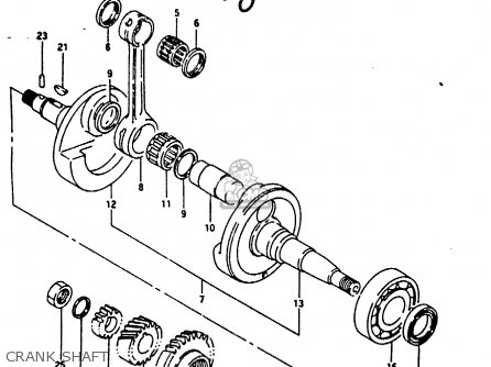 CRANK SHAFT - RG125U 1992 (N) (E02 E04)