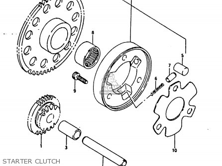 STARTER CLUTCH - RG125U 1992 (N) (E02 E04)