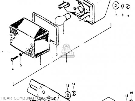 HEAR COMBINAITON LAMP - RG125UC 1986 (G) (E02 E04)