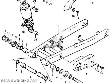 REAR SWINGING ARM - RG125UC 1986 (G) (E02 E04)