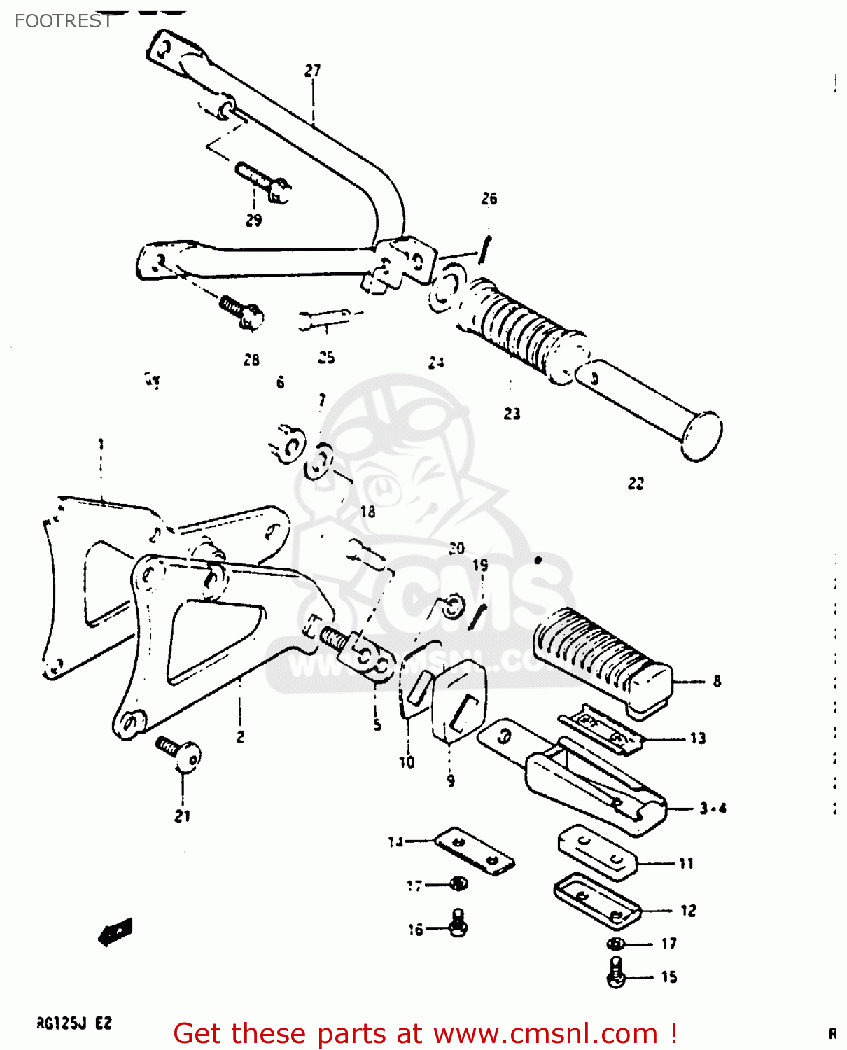 FOOTREST RG125UC 1987 (H)