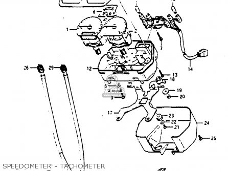 SPEEDOMETER - TACHOMETER - RG125UC 1987 (H)