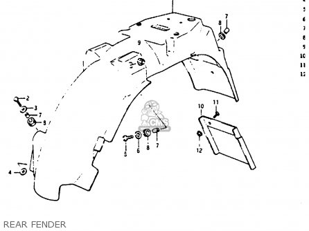 REAR FENDER - RG125UC 1987 (H)
