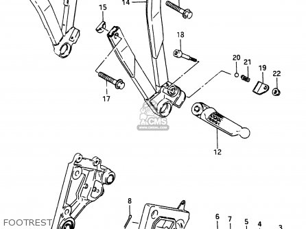 FOOTREST - RG250 1986 (G) (E01 E15 E21 E25 E34)