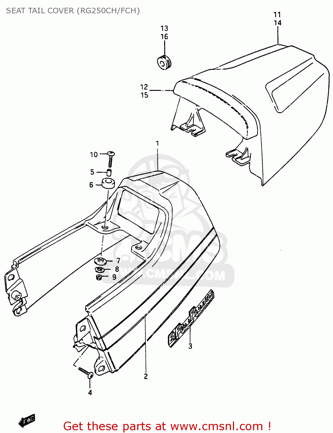 SEAT TAIL COVER (RG250CH/FCH) RG250 1987 (H) (E01 E04 E21)