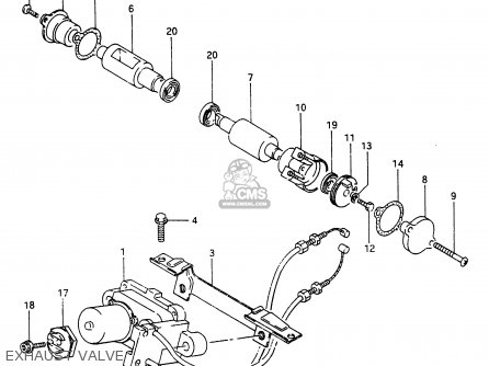 EXHAUST VALVE - RG250 1987 (H) (E01 E04 E21)