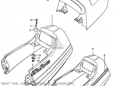 SEAT TAIL COVER (MODEL G, RG250H/FH) - RG250 1987 (H) (E01 E04 E21)