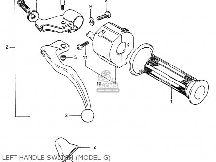 LEFT HANDLE SWITCH (MODEL G) - RG250 1987 (H) (E01 E04 E21)