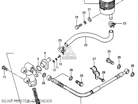 REAR MASTER CYLINDER - RG250 1987 (H) (E01 E04 E21)